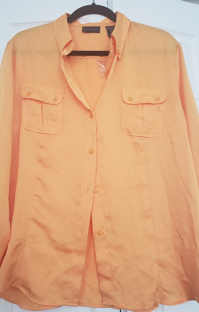 Sunburst yellow button front blouse